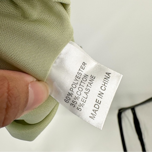 Princess Polly Slow Dancing Ribbed Mini Babydoll Dress Sage Green Size US 2 - Picture 6 of 6